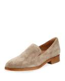 Calista Suede Slip-On Oxford, Cognac