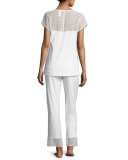 Mathilde Jersey Pajama Set, Off-White