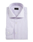 Plaid Woven Dress Shirt, Pink