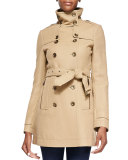 Funnel-Collar Trench Coat