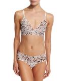 Sweet Treats Floral-Print Lace Soft Bra, Smoky Gray