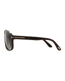 Elliot Acetate Sunglasses, Brown