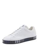 Leather Low-Top Sneaker w/Chevron Outsole