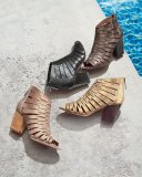 Greece Laser-Cut Open-Toe Bootie