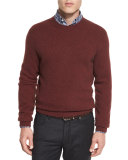 Seamless Yak Crewneck Sweater, Red
