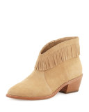 Makena Suede Fringe Bootie, Buff