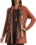 Blurred Silk-Wool Wrap