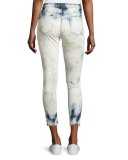 Alana Bleached High-Rise Skinny Ankle Jeans, Trance