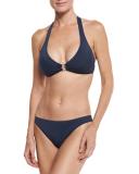 Halter Bikini Top w/Ring, Navy