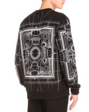 Map & Cobra Graphic-Print Sweatshirt, Black