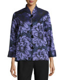 Flower Show Boxy Jacket, Blue/Purple
