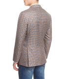 Cashmere-Blend Check Sport Coat, Tan