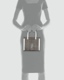 Capri Stingray & Vitello Bag, Silver/White