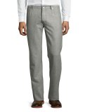 Flannel Five-Pocket Pants, Light Gray