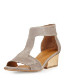 Ollie Leather City Sandal, Oxide Elephant