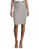 Moorisha Knit Pencil Skirt, Dark Putty