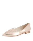 Bibi Butterfly Embroidered Flat, Gold