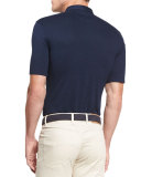 Collection Perfect Piqué Short-Sleeve Shirt, Blue