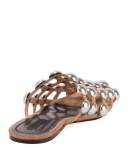 Amelia Studded Suede Mule, Clay