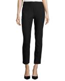 Marcia Slim-Fit Ankle Pants, Black