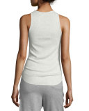 High-Neck Ribbed Tank Top