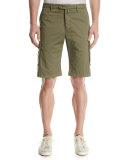Twill Cargo Shorts, Olive