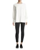 Mireu Bishop-Sleeve Blouse, Ivory