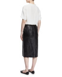 Josie Short-Sleeve Silk Blouse