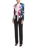 Tovah Straight-Leg Trousers, Black