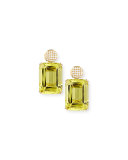 Gossip Pavé Diamond & Lemon Quartz Earrings