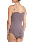 Soft Touch Spaghetti-Strap, Warm Gray