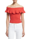 Albany Off-The-Shoulder Top, Roseberry