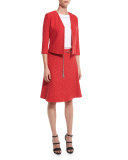 Cavalla Knit A-Line Skirt, Hibiscus/Multi