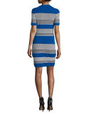 Multi-Stripe Body-Con Sweaterdress, Multi