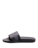 Camo Slip-On Sandal, Black
