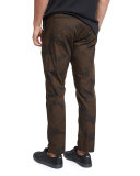 Tropical Leaf Chino Pants, Black/Brown