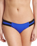 Block Party Spliced Hipster Swim Bottom, Blue