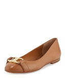 Gemini Link Leather Ballerina Flat, Royal Tan