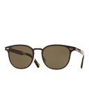 Sheldrake 54 Metal Sunglasses, Brown