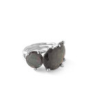 Rock Candy 3-Station Cocktail Ring in Black Shell
