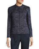 Jaylan Seacliff Novelty Zip-Front Jacket, Multi Pattern