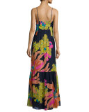 Halter Floral-Print Maxi Dress 