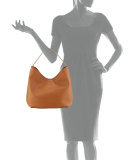Marion Leather Hobo Bag, Bark