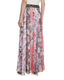 Marisa Multipattern Silk Pants, Multicolor