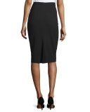 High-Waist Pencil Skirt, Black