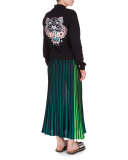 Two-Tone Jersey Maxi Skirt, Midnight Blue