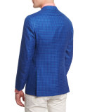 Cashmere-Blend Check Sport Coat, Blue