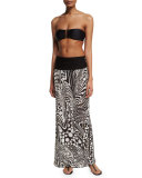 Printed Long Jersey Maxi Dress/Skirt Coverup