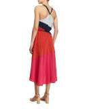 Marguerite Colorblock Silk Dress