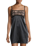 Presage Satin Chemise, Black